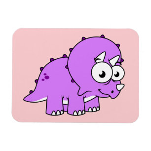 Niedliche Illustration eines Triceratops. Magnet