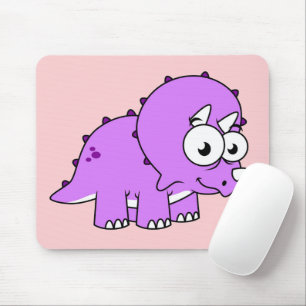 Niedliche Illustration eines Triceratops. Mousepad