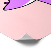 Niedliche Illustration eines Triceratops. Poster (Ecke)