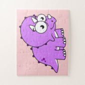 Niedliche Illustration eines Triceratops. Puzzle (Vertikal)