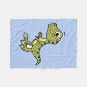 Niedliche Illustration eines Tyrannosaurus Rex. Fleecedecke (Vorderseite (Horizontal))