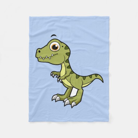 Niedliche Illustration eines Tyrannosaurus Rex. Fleecedecke (Vorderseite)