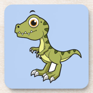 Niedliche Illustration eines Tyrannosaurus Rex. Getränkeuntersetzer