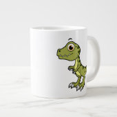 Niedliche Illustration eines Tyrannosaurus Rex. Jumbo-Tasse (Vorderseite Rechts)