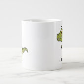 Niedliche Illustration eines Tyrannosaurus Rex. Jumbo-Tasse (Vorderseite)