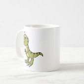 Niedliche Illustration eines Tyrannosaurus Rex. Kaffeetasse (Vorderseite Links)