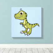 Niedliche Illustration eines Tyrannosaurus Rex. Leinwanddruck (Insitu (Holzboden))
