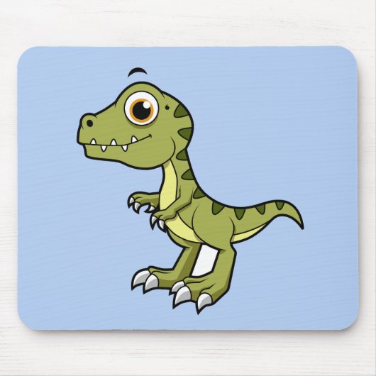 Niedliche Illustration eines Tyrannosaurus Rex. Mousepad (Vorne)