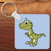 Niedliche Illustration eines Tyrannosaurus Rex. Schlüsselanhänger (Vorderseite)