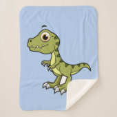 Niedliche Illustration eines Tyrannosaurus Rex. Sherpadecke (Vorderseite)