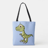 Niedliche Illustration eines Tyrannosaurus Rex. Tasche (Rückseite)