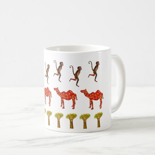 Niedliche Illustration für afrikanische Tiere Klas Kaffeetasse (VorderseiteRechts)