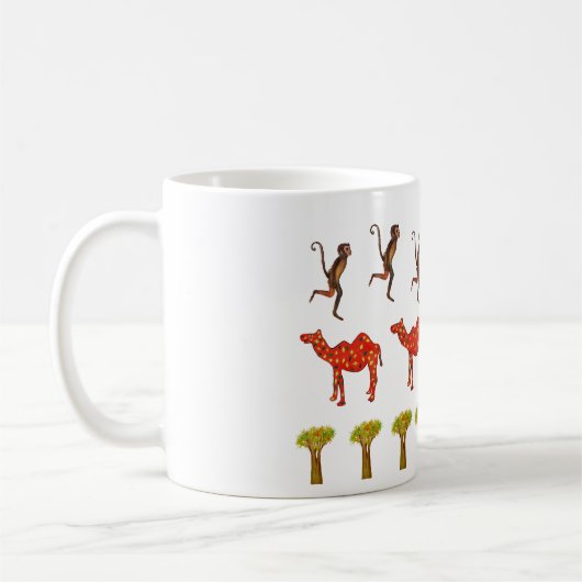 Niedliche Illustration für afrikanische Tiere Klas Kaffeetasse (Links)