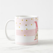 Niedliche Illustration Girl Cat Lover Individuelle Kaffeetasse (Links)
