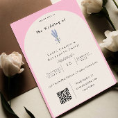 Niedliche Illustration mit QR Code UAWG Wedding Einladung