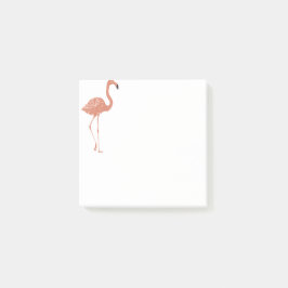 Niedliche Illustration Rotes Flamingo Linocut Post-it Klebezettel