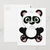 Niedliche Illustration von Baby Panda-Animation Ca Postkarte (Vorne/Hinten)