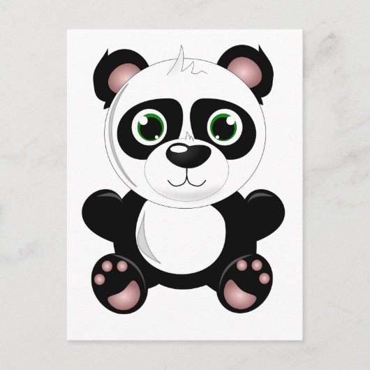 Niedliche Illustration von Baby Panda-Animation Ca Postkarte (Vorderseite)