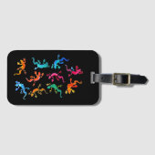 Niedliche Illustration von Geckos-Eidechsen Gepäckanhänger (Vorderseite (Horizontal))