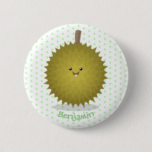 Niedliche Illustration von Happy-Duran-Cartoon Button