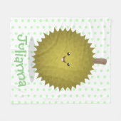 Niedliche Illustration von Happy-Duran-Cartoon Fleecedecke (Vorderseite (Horizontal))