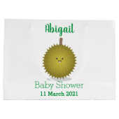 Niedliche Illustration von Happy-Duran-Cartoon Große Geschenktüte (Rückseite)