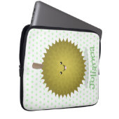 Niedliche Illustration von Happy-Duran-Cartoon Laptopschutzhülle (Vorne Rechts)