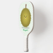Niedliche Illustration von Happy-Duran-Cartoon Pickleball Schläger (Links)