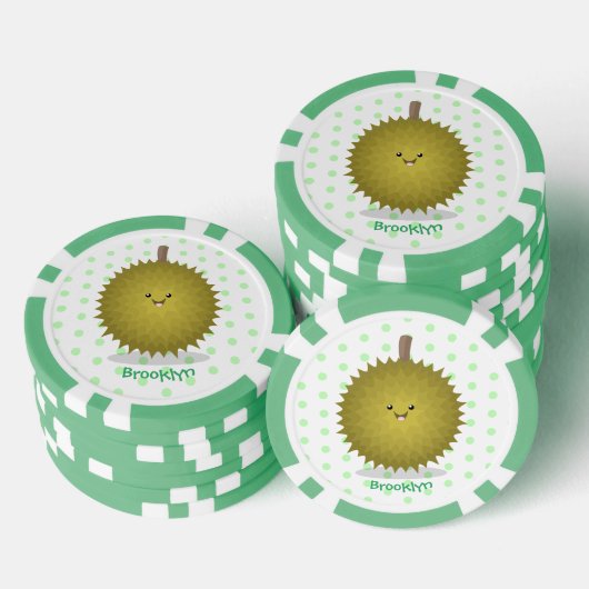 Niedliche Illustration von Happy-Duran-Cartoon Pokerchips (Stapel)