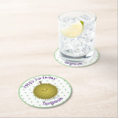 Niedliche Illustration von Happy-Duran-Cartoon Runder Pappuntersetzer (Vor Ort)