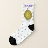 Niedliche Illustration von Happy-Duran-Cartoon Socken (Links - Außen)