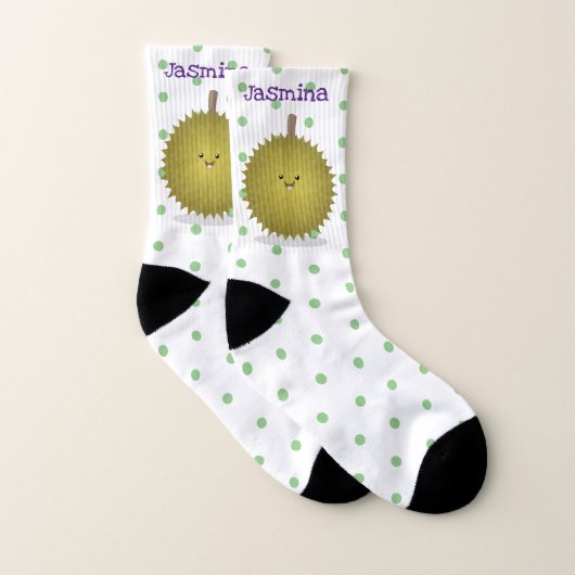 Niedliche Illustration von Happy-Duran-Cartoon Socken (Paar)