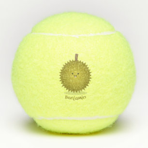Niedliche Illustration von Happy-Duran-Cartoon Tennisbälle