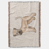 Niedliche Illustration von weichgeriebenem Hund Decke (Vorderseite Vertikal)