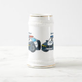 Niedliche Illustration zum Cartoon von Polizeiwage Bierglas (Mittel)