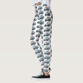 Niedliche Illustration zum Cartoon von Polizeiwage Leggings (Links)