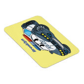 Niedliche Illustration zum Cartoon von Polizeiwage Magnet (Rechte Seite)