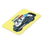 Niedliche Illustration zum Cartoon von Polizeiwage Magnet (Linke Seite)