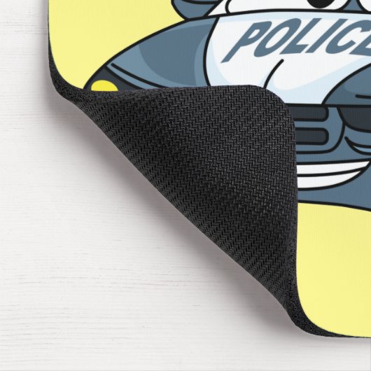 Niedliche Illustration zum Cartoon von Polizeiwage Mousepad (Ecke)