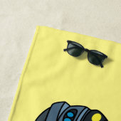 Niedliche Illustration zum Cartoon von Polizeiwage Strandtuch (Beispiel)