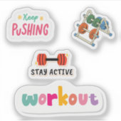 Niedliche Illustrationen bleibe farbenfroh Scrapb Aufkleber (Vorderseite)