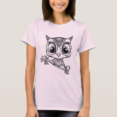 Niedliche illustrierte Eule T-Shirt (Vorderseite)
