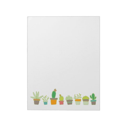 Niedliche Illustrierte Gartengrenze Notizblock (Rotiert)