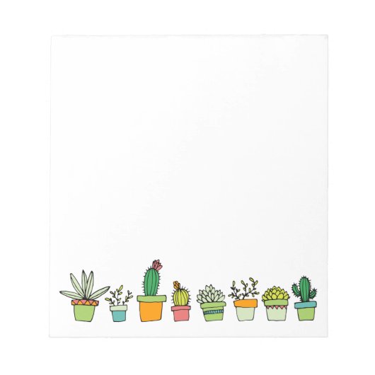 Niedliche Illustrierte Gartengrenze Notizblock (Vorderseite)