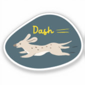 niedliche, illustrierte, graue Lemone Aufkleber (Vorderseite)