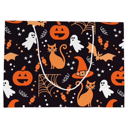 Niedliche Illustrierte Halbschrift Große Geschenktüte (Rückseite)