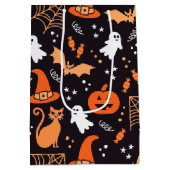 Niedliche Illustrierte Halbschrift Mittlere Geschenktüte (Rückseite)