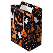 Niedliche Illustrierte Halbschrift Mittlere Geschenktüte (Rückseite Schrägansicht)