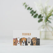 Niedliche Illustrierte Hundezucht Visitenkarte (Stehend Vorderseite)