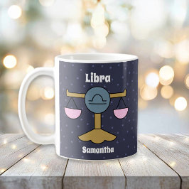 Niedliche Illustrierte Libra Zodiac Personalisiert Kaffeetasse